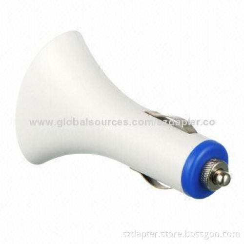 2.1A 2 Ports Car Charger with LED Power Light Indication and 2,100mAh Capacity